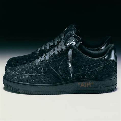 lv nike air force black|black lv af1.